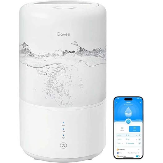 Govee Smart Humidifiers for Bedroom, 120ml Ultrasonic Humidifier with 100ml Capacity, 100ml Capacity, 12 ...