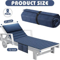 Hoolerry Cojín plegable para tumbona para exteriores, 72 x 21 pulgadas...