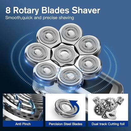 Afeitadora eléctrica para cabeza Mr.wintek 8D para hombres calvos, afe...