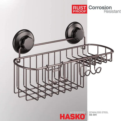 Accesorios HASKO - Cesta de ducha con potente ventosa para champú - Ce...