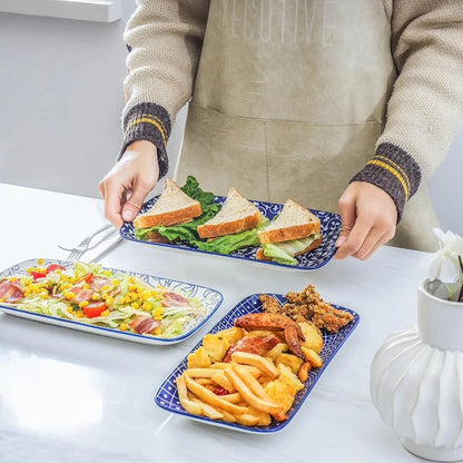 Selamica Platos de cerámica para servir, bandejas de servir de 12 pulg...