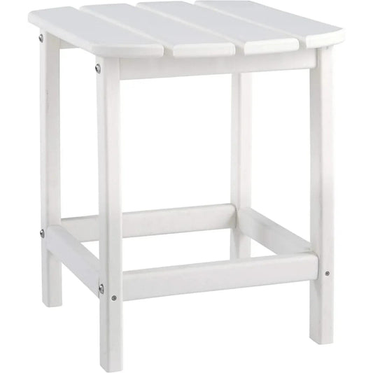 Benjara - Mesa auxiliar rectangular de plástico duro con patas rectas,...