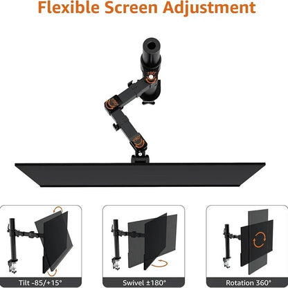 Amazon Basics Single Computer Monitor Stand - Height-Adjustable - 170°...