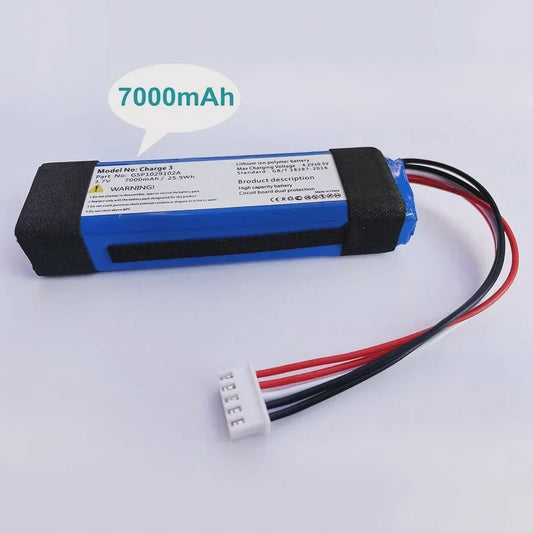 batería de reemplazo 7000mAh para JBL Charge 3 Batería GSP1029102A Reemplazo Charge3 3.7V
