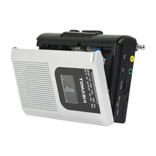 Reproductor de casete Walkman Grabador de cinta FM AM Radio con altavo...