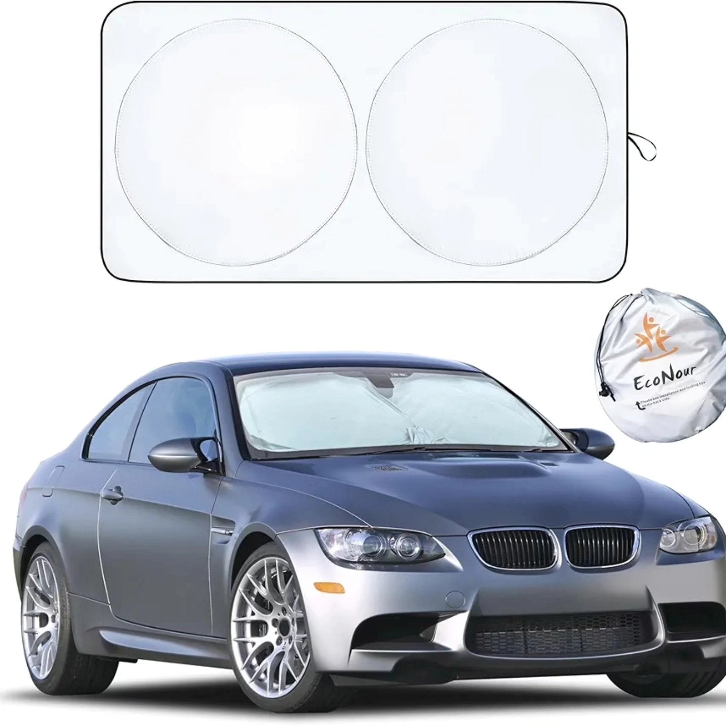 EcoNour - Car Windshield Sun Shade Reflector, UV Protection...