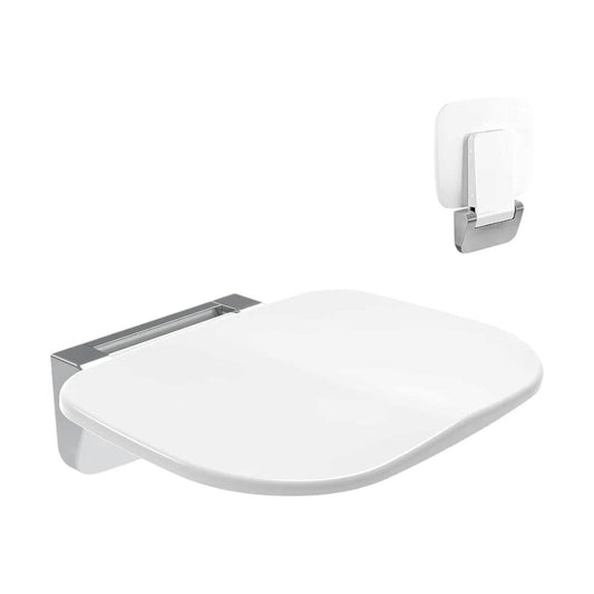 Silla de ducha plegable montada en la pared, asiento de ducha plegable...