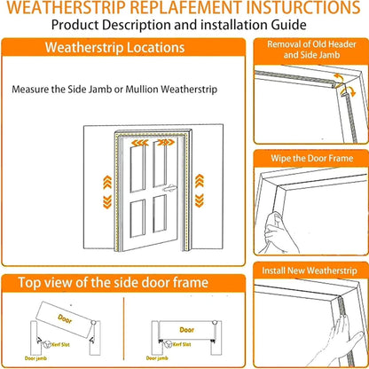 Burlete de 40 pies para puerta, burlete de espuma Q, burlete de sellad...