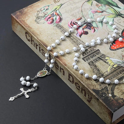 Cuentas de rosario a granel para recuerdos de bautismo, Madera, metal,...