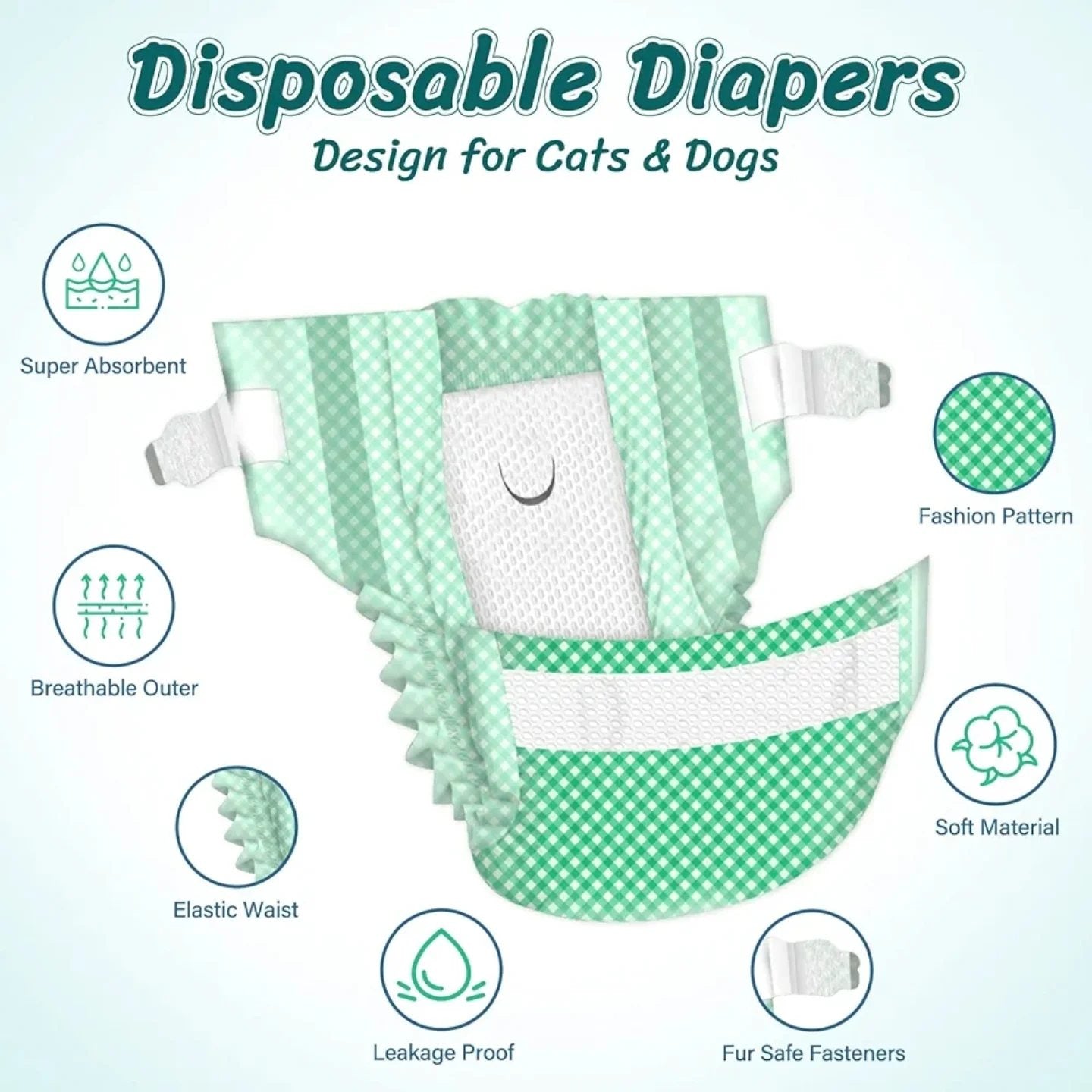 Pet Soft Pañales desechables para gatos – Pañales para perros en perío...