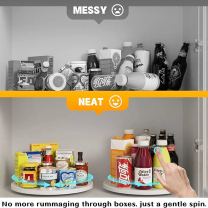 Lazy Susan - Organizador Homerays de bambú antideslizante de 12 pulgad...