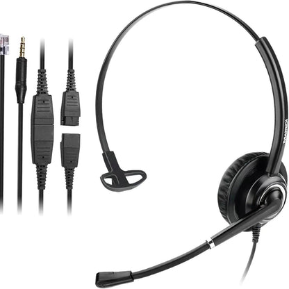 MAIRDI Auriculares telefónicos con conector RJ9 y conector de 0.138 in...