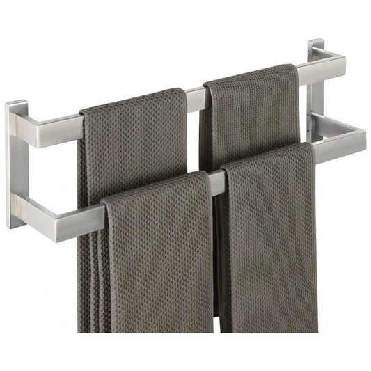 Alise GOY002-LS - Toallero doble para baño, soporte de pared para toal...