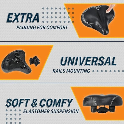 Bikeroo Asiento de bicicleta de gran tamaño, cojín de asiento Peloton,...