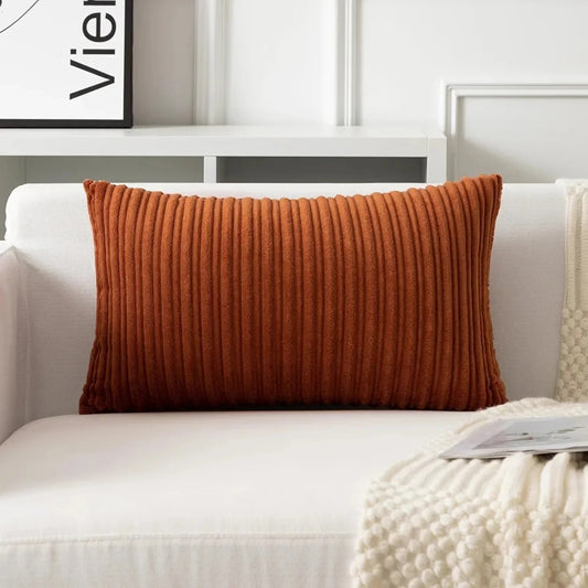 UGASA - Funda de almohada lumbar suave de terciopelo otoñal de 12 x 20...
