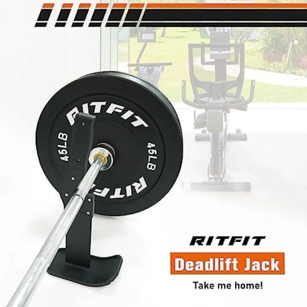 RITFIT Deadlift Jack/Barbell Jack - Barra de soporte para pesas con ma...