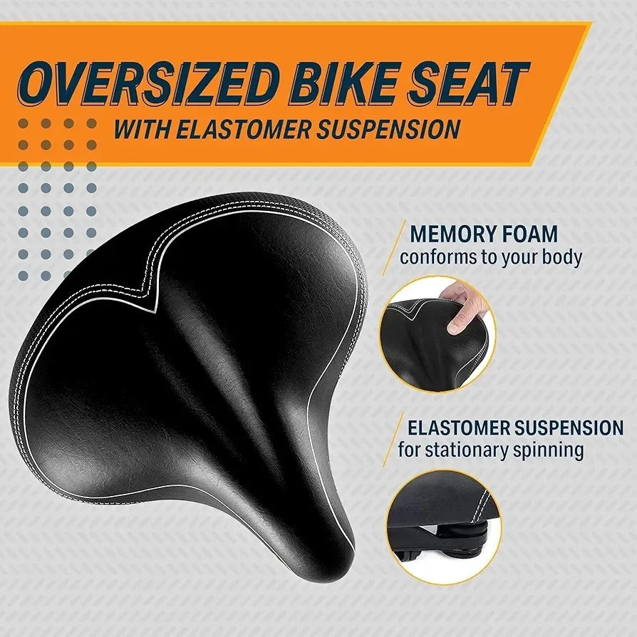 Bikeroo Asiento de bicicleta de gran tamaño, cojín de asiento Peloton,...