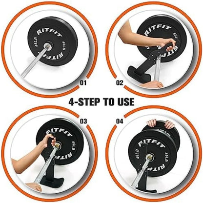 RITFIT Deadlift Jack/Barbell Jack - Weight Lifting Rack Bar with Adjustable Handles