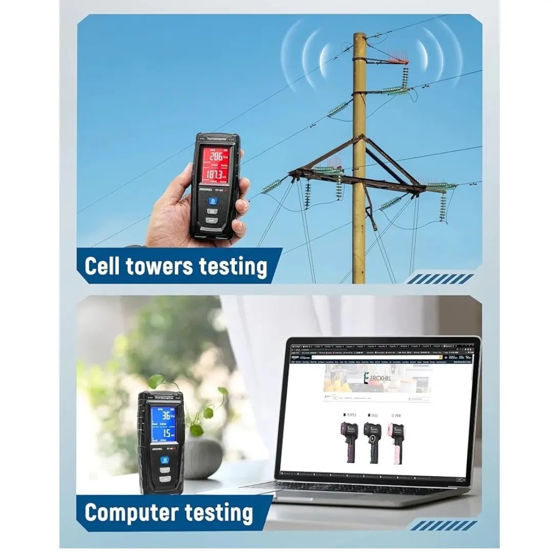 ERICKHILL USB C EMF Meter, Digital EMF Radiation Detector...