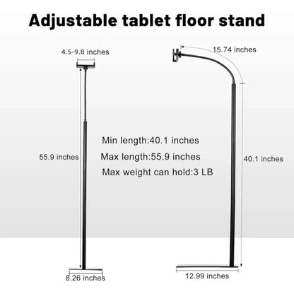 Soporte para iPad, soporte ajustable de metal para tablet con cuello d...