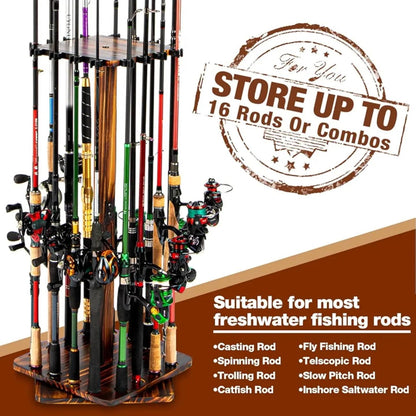 360 Degree Rotating Garage Fishing Rod Holder, Fishing Rod Rack, Fishing Rod Holder ...