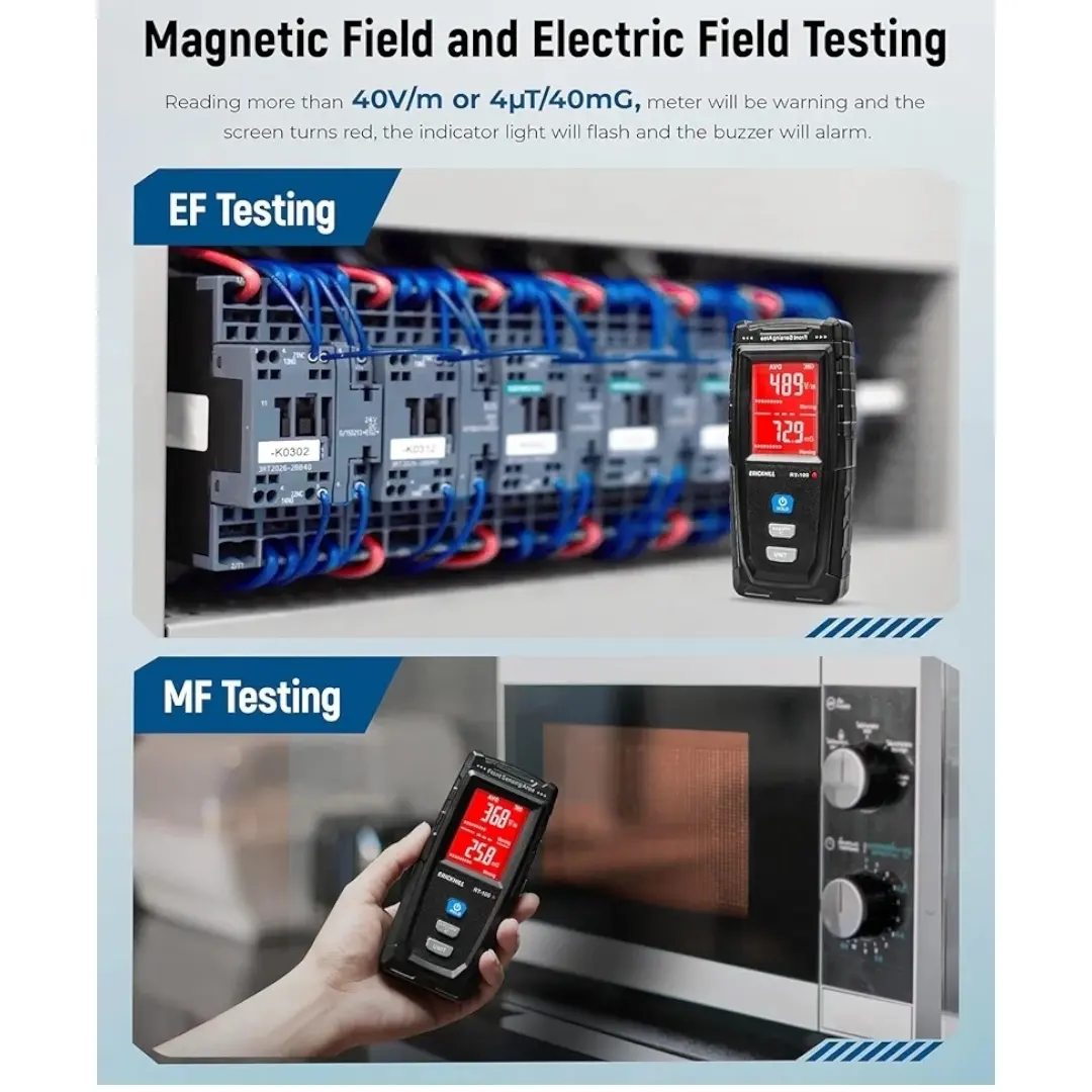 ERICKHILL Micro USB EMF Meter, Digital Radiation Detector with 100mA...
