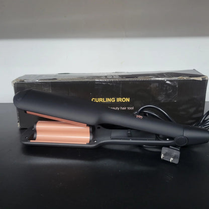 Double Barrel Curling Wand, Wave Crimper for Short Hair...