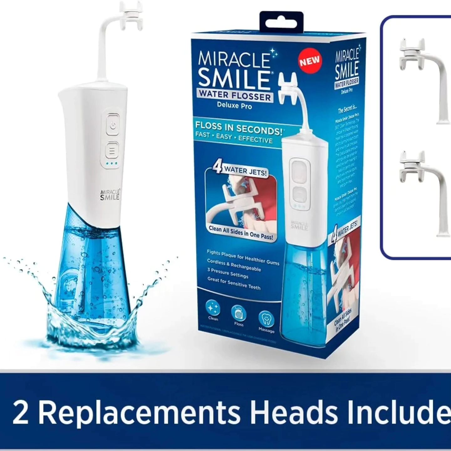 Ontel Miracle Smile - Irrigador dental para la salud de dientes y encí...