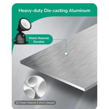 EDISHINE Foco de Halloween LED para exteriores con 2 lentes (rojo y ve...