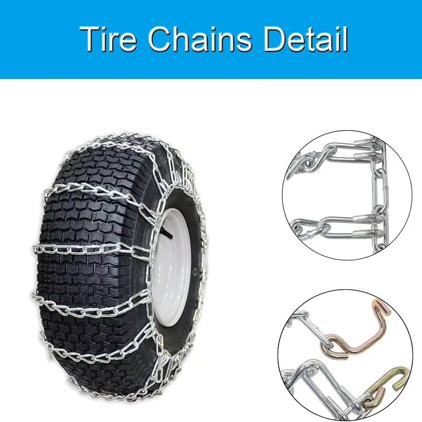 OakTen Juego de 2 cadenas de neumáticos para sopladores de nieve y con...