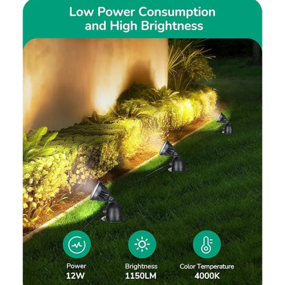 EDISHINE Foco de Halloween LED para exteriores con 2 lentes (rojo y ve...