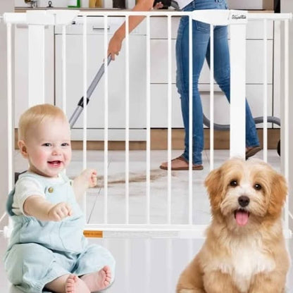 Puerta extra ancha de 29.5 a 40.5 pulgadas para mascotas, puerta de se...