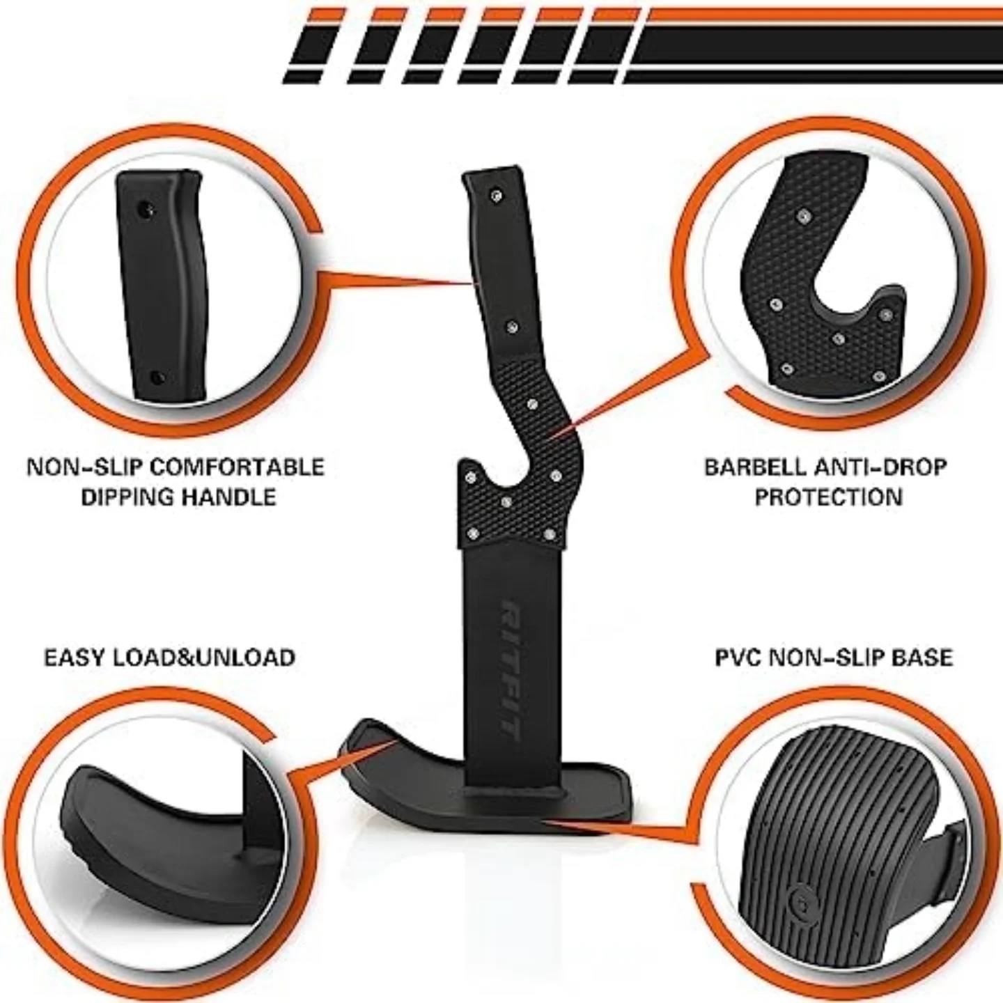 RITFIT Deadlift Jack/Barbell Jack - Barra de soporte para pesas con ma...