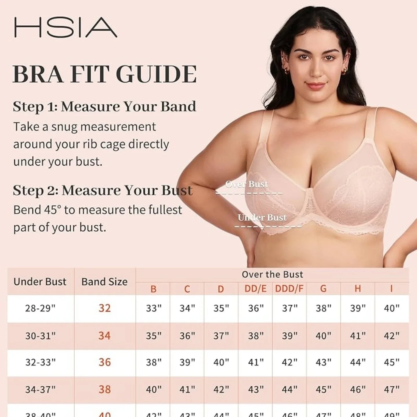 HSIA Sujetadores para mujer con encaje sin forro, brasier reductor de ...
