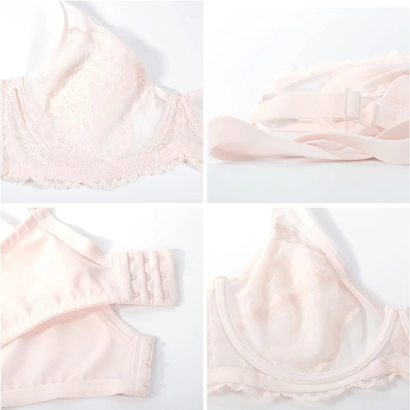 HSIA Sujetadores para mujer con encaje sin forro, brasier reductor de ...