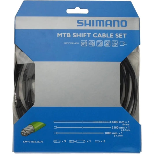 Shimano MTB Optislick Derailleur Juego de cables y carcasa, color negr...