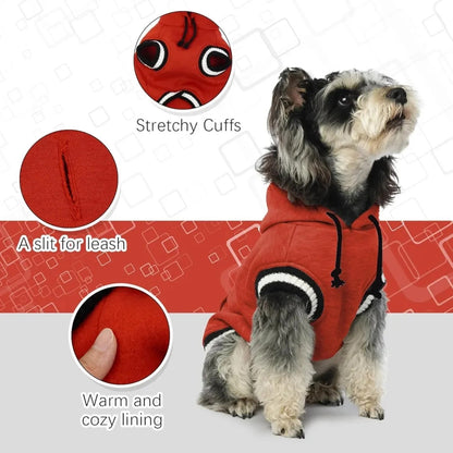 FUAMEY Sudadera con capucha para perro, suéteres de forro polar para p...