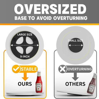 Lazy Susan - Organizador Homerays de bambú antideslizante de 12 pulgad...