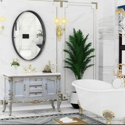 Espejo de Pared Ovalado de 24x36 Pulgadas para Baño, Espejos de Baño c...