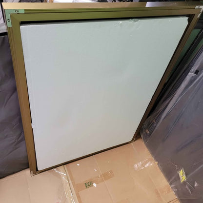 Keonjinn Espejo de baño dorado de 40 x 30 pulgadas, espejo con marco d...