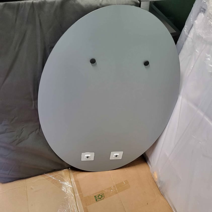 AUSHOWER Espejo de pared ovalado sin marco de 24 x 36 pulgadas para bañ...