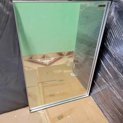 Keonjinn Espejos de baño de plata cepillada para pared, 24 x 32 pulgad...