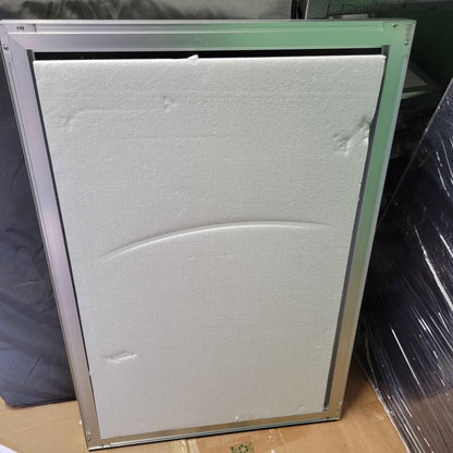 Keonjinn Espejos de baño de plata cepillada para pared, 24 x 32 pulgad...