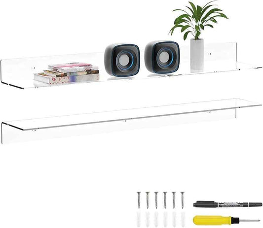 36" Long Wall Mounted Floating Shelves, Set of 2