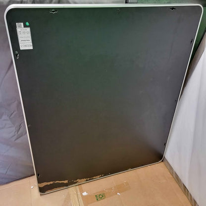 TokeShimi Espejo de baño plateado cepillado de 30 x 36 pulgadas para p...