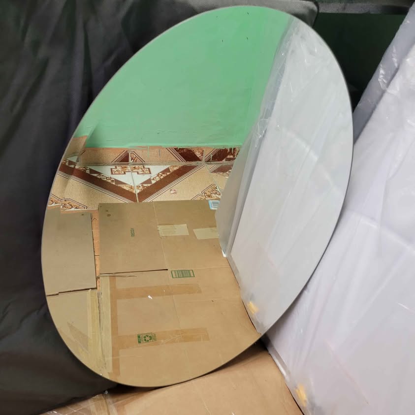 AUSHOWER Espejo de pared ovalado sin marco de 24 x 36 pulgadas para bañ...