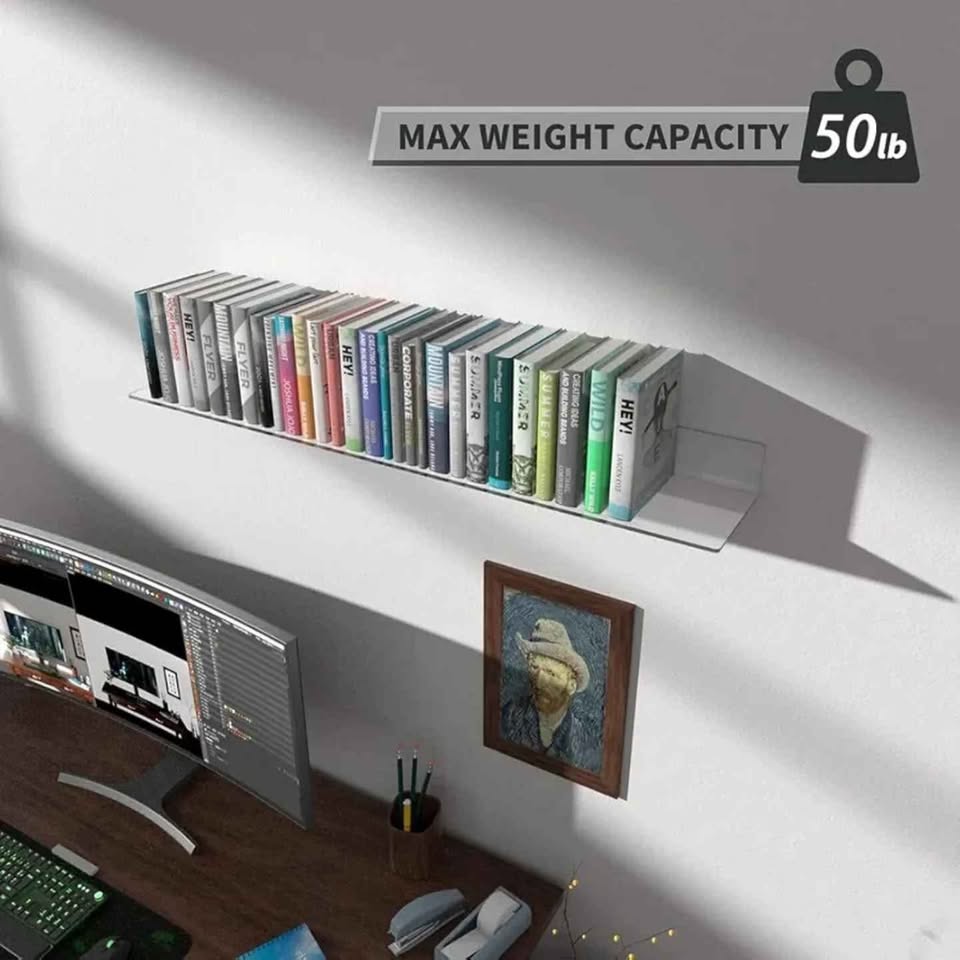 36" Long Wall Mounted Floating Shelves, Set of 2