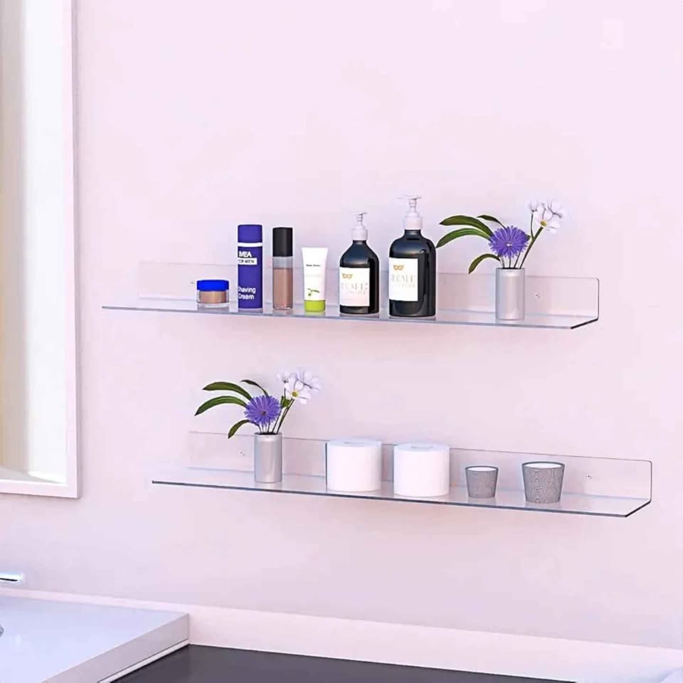 36" Long Wall Mounted Floating Shelves, Set of 2