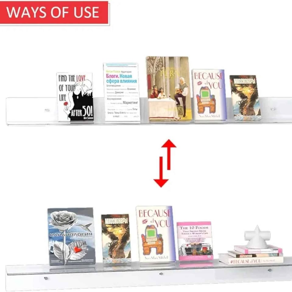 36" Long Wall Mounted Floating Shelves, Set of 2