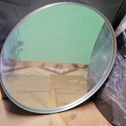 TokeShimi - Espejo redondo para pared de baño, con marco de metal de a...